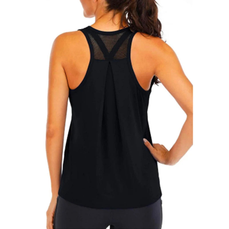 Yoga Shirt Female New Style T-Shirt Loose Fitness Tops Vest Women