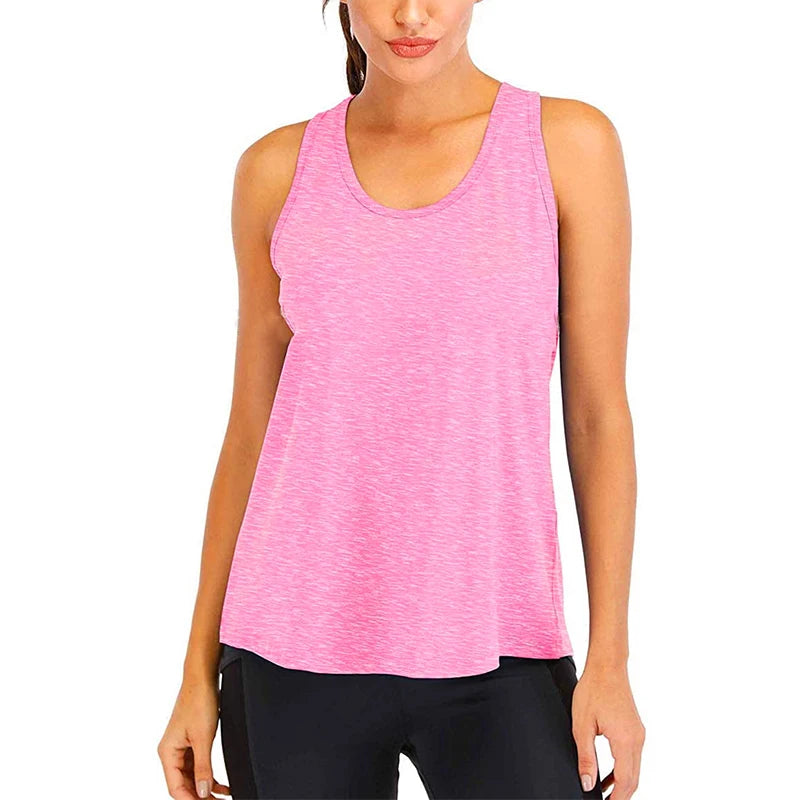 Yoga Shirt Female New Style T-Shirt Loose Fitness Tops Vest Women
