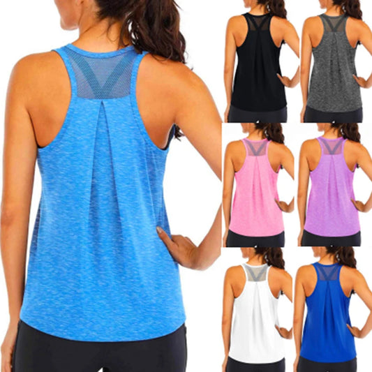 Yoga Shirt Female New Style T-Shirt Loose Fitness Tops Vest Women