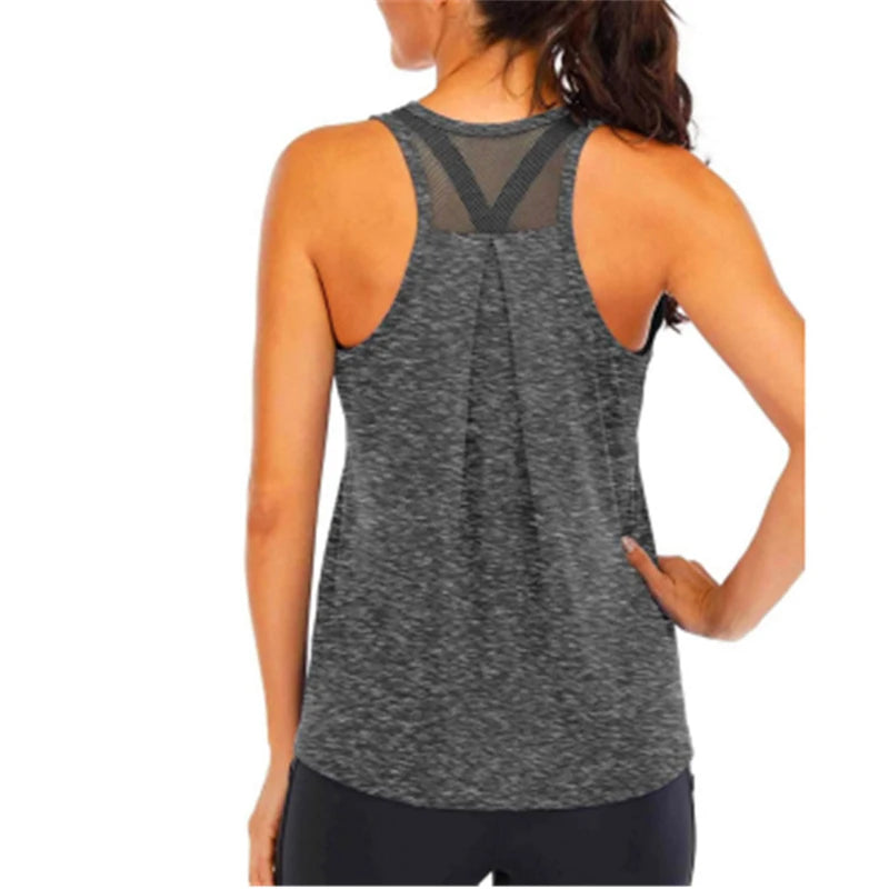 Yoga Shirt Female New Style T-Shirt Loose Fitness Tops Vest Women