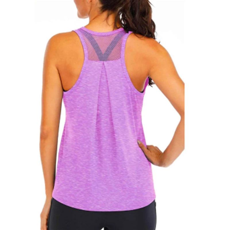 Yoga Shirt Female New Style T-Shirt Loose Fitness Tops Vest Women