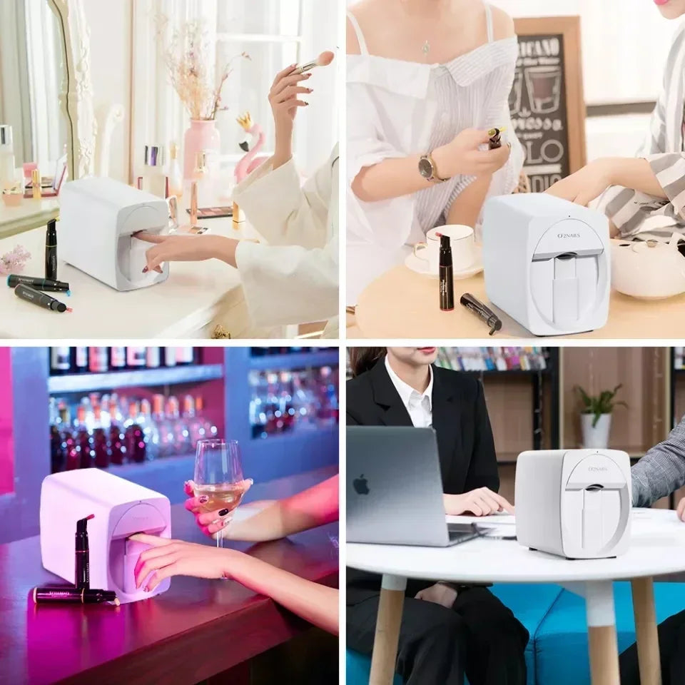 Smart Nail Printer 3D Portable Mobile Nail Painting Machine 2400DPI Printing Resolution Support WiFi/DIY for Home Nail Salon