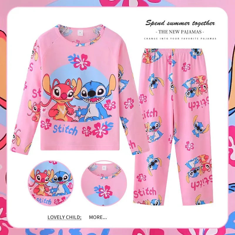 New Ensembles De Pyjamas Stitch Pour Children, Vêtements De Nuit Pour Garçons, Pantalons À Manches Longues, Vêtements Pour Gift