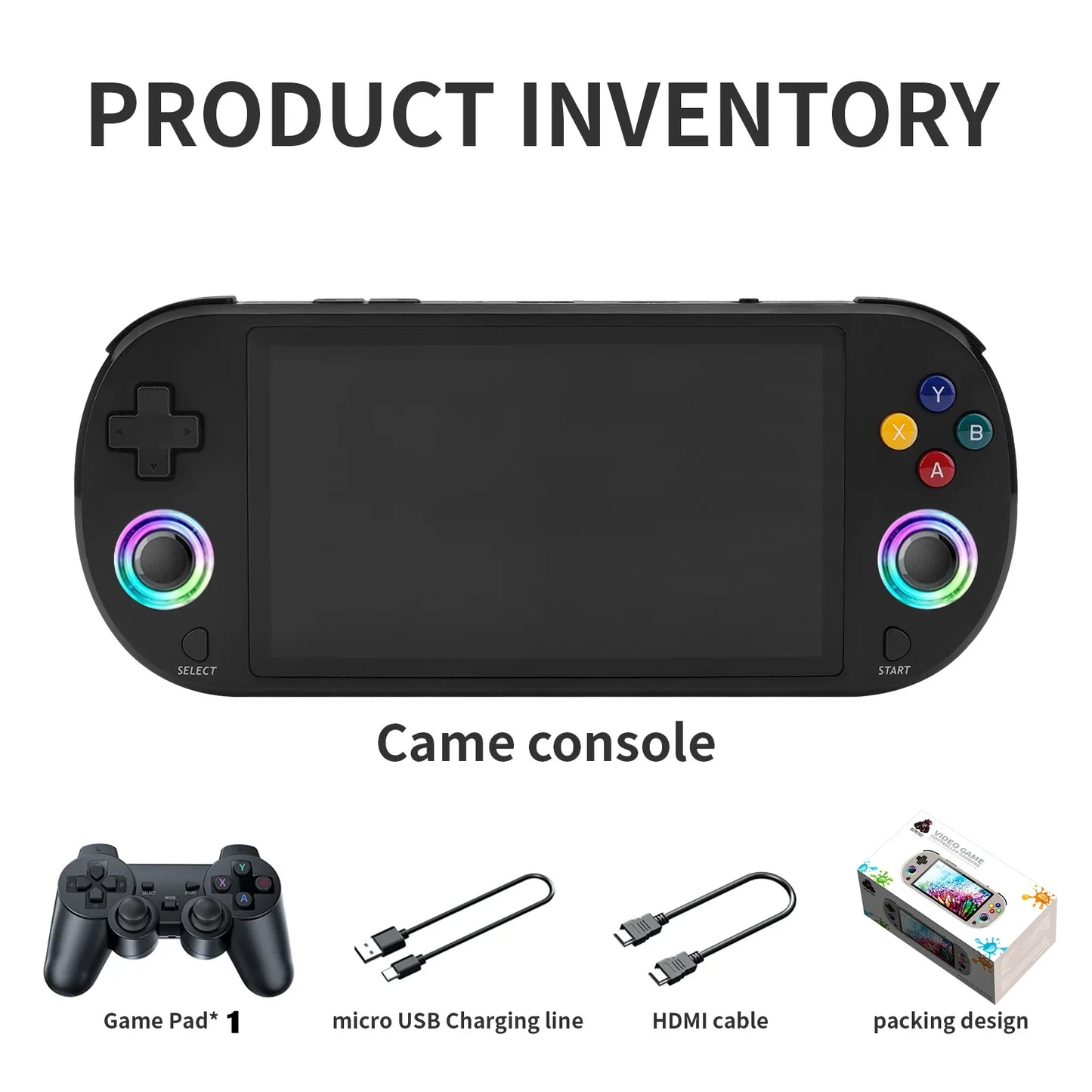 New 128GB M22 Pro Portable Pocket Retro Handheld Video Game Console 5.0 Inch IPS Screen 1920*1080 Display Support LINUX Emelec