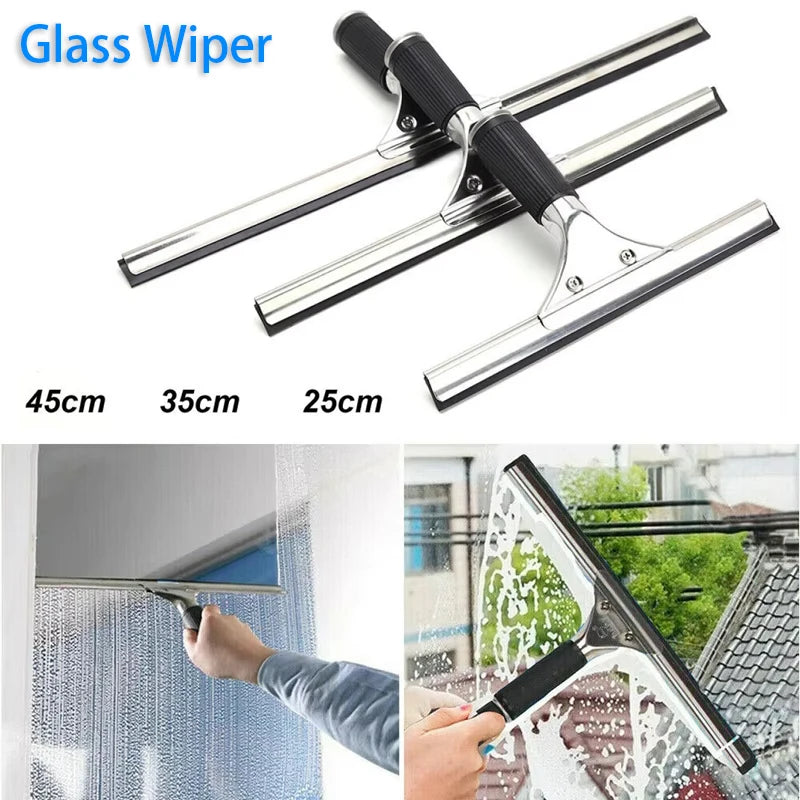 Glass Cleaning Squeegee Window Wiper 25 35 45cm Window Cleaning Tool Rubber Blade for Bathroom Shower Home Car Glass Cleaning