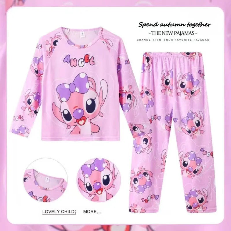 New Ensembles De Pyjamas Stitch Pour Children, Vêtements De Nuit Pour Garçons, Pantalons À Manches Longues, Vêtements Pour Gift