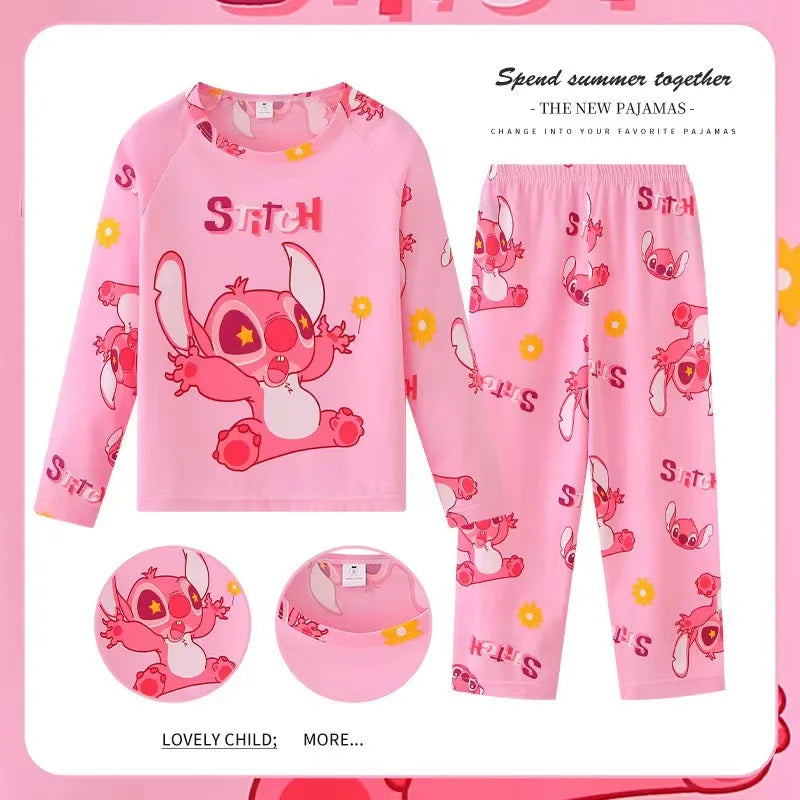 New Ensembles De Pyjamas Stitch Pour Children, Vêtements De Nuit Pour Garçons, Pantalons À Manches Longues, Vêtements Pour Gift