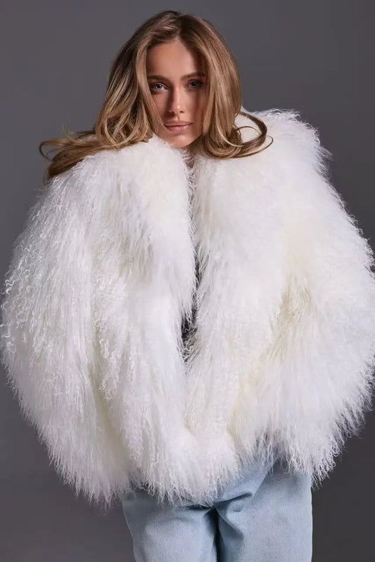 Manteau de fourrure de mouton bordeaux mongol, tissu chaud d'hiver en vraie fourrure, vêtements en fourrure de mouton nature