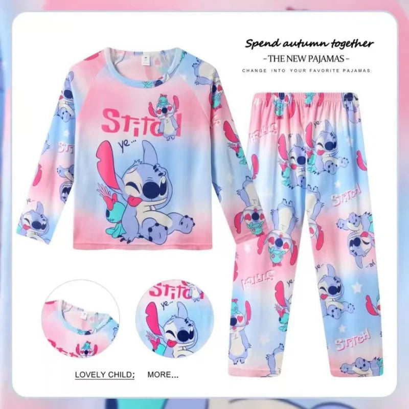 New Ensembles De Pyjamas Stitch Pour Children, Vêtements De Nuit Pour Garçons, Pantalons À Manches Longues, Vêtements Pour Gift