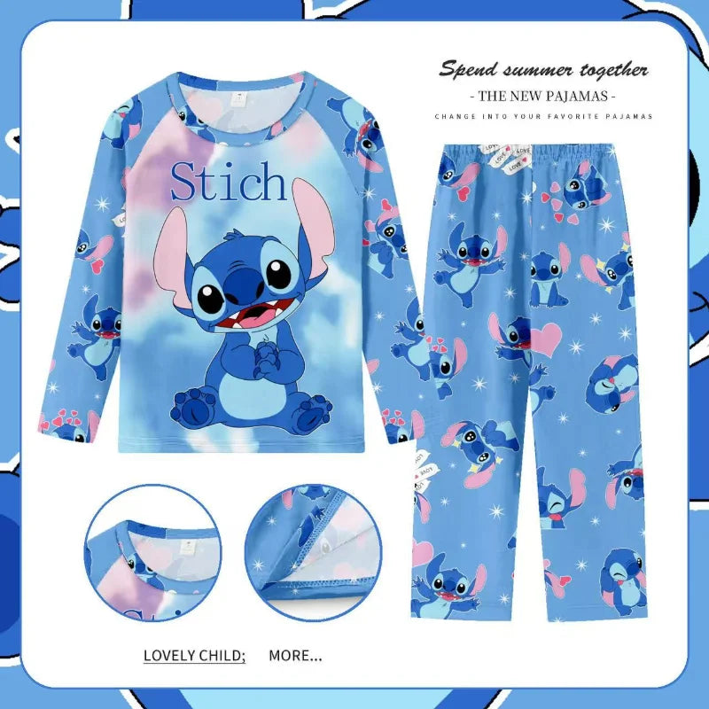 New Ensembles De Pyjamas Stitch Pour Children, Vêtements De Nuit Pour Garçons, Pantalons À Manches Longues, Vêtements Pour Gift